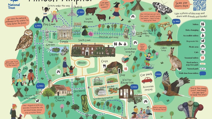 An image of the Hinton Ampner family map
